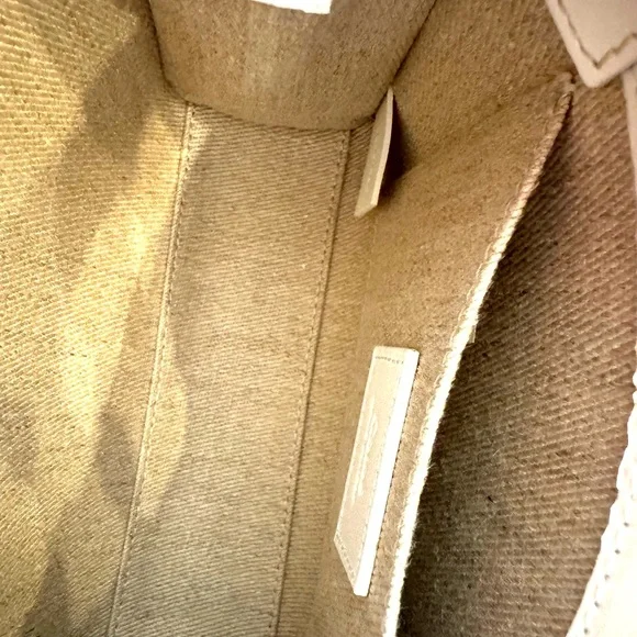 Chloe’ Mini Leather Woody Tote in White - Picture 8 of 12